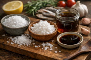Ce diferență face sarea de mare, fulgii de sare și garumul în gustul final?