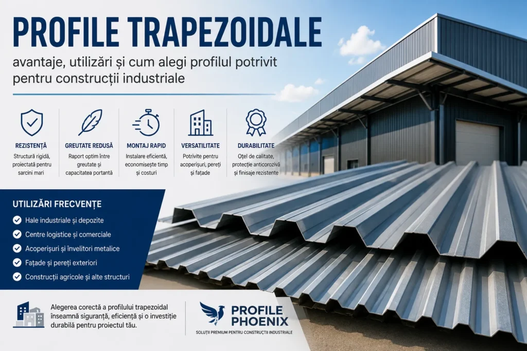 Profile trapezoidale: avantaje, utilizări și cum alegi profilul potrivit pentru construcții industriale 1 3